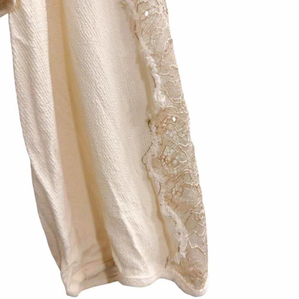 FREE PEOPLE Freya Blouse Ivory Size XS